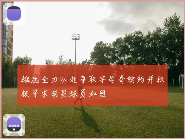 雄鹿全力以赴争取字母哥续约并积极寻求明星球员加盟